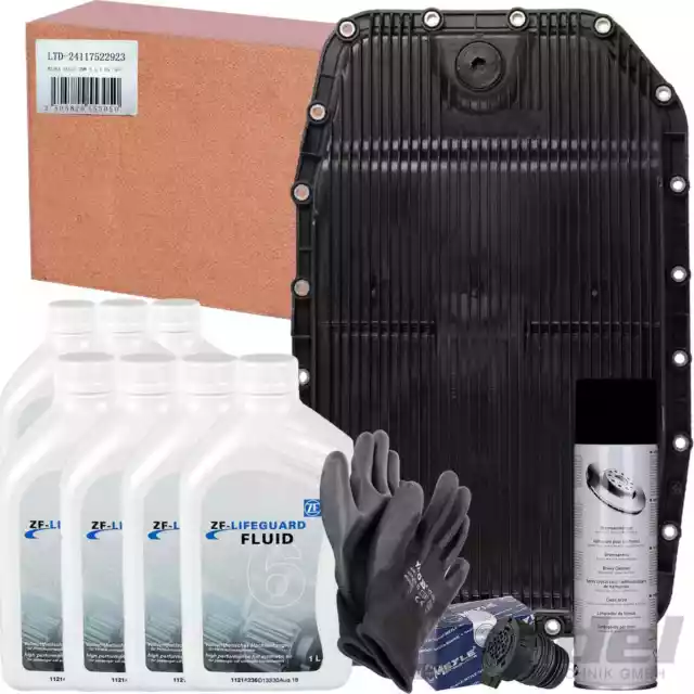 VASCA OLIO CAMBIO + FILTRO + OLIO ATF 7x1L + spina 6 marce adatta per BMW Serie 3 E90 5 Serie 60