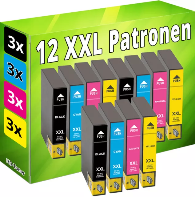 12x XL TINTENPATRONE für EPSON XP30 XP312 XP315 XP402 XP405wh XP412 XP415 HOME