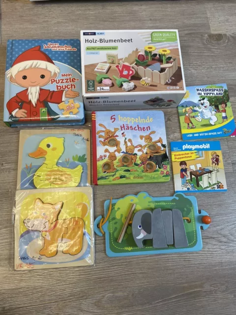 Spielzeug Paket Set ab Jahre Holzspielzeug Puzzle Pixi Bücher Fädelspiel 2