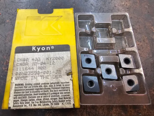 Qty 5 Kennametal CNGA 433 CNGA120412 111644 KY2000 Grade Ceramic Inserts