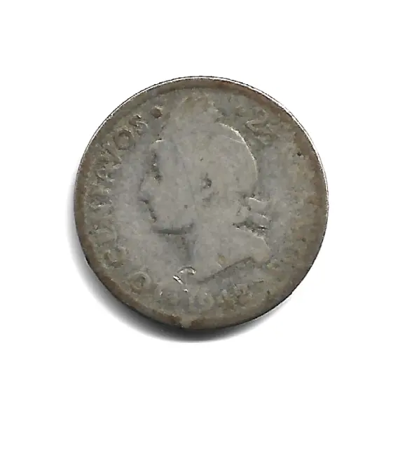 World Coins - Dominican Republic 10 Centavos 1942 Silver Coin KM# 19
