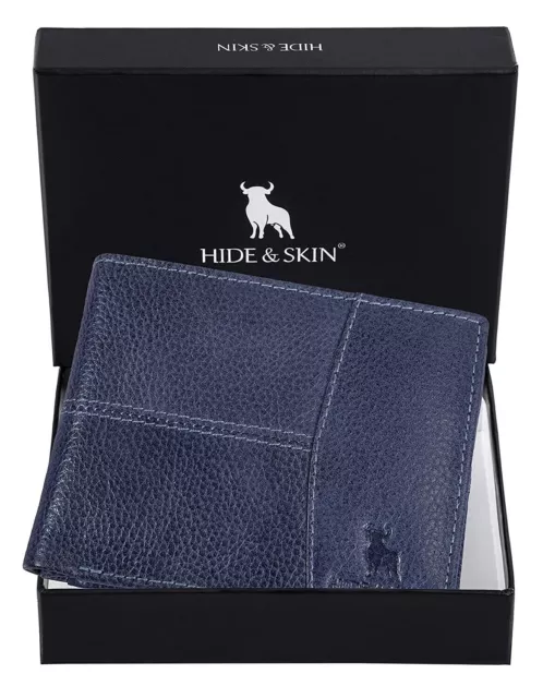 Nuevo para Hombres Dexter Top Grano Cartera de Piel Color Toronto Azul Marino