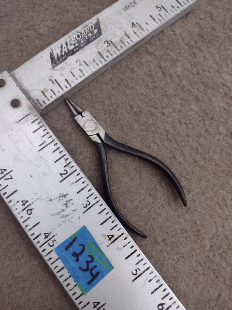 Vintage USA Crescent Round Nose Pliers Needle Long Tip 21 Jamestown NY Made Tool Vintage USA Crescent Round Nose Pliers Needle Long Tip 21 Jamestown NY Made Tool