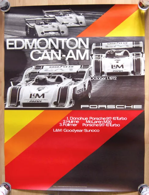 orginal Porsche Plakat Poster " Edmonton CAN-AM 1972 " Porsche 917