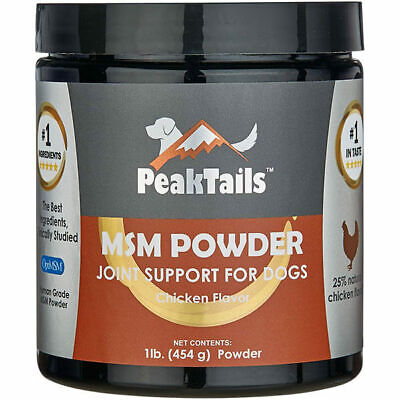 PeakTails by Kala Health MSM Powder Joint Support for Dogs - 1 lb Pet Supplement
