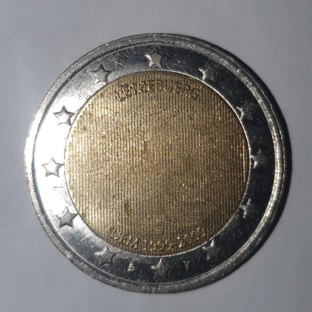 2 Euro Munze Letzebuerg 1999 Bis 2009 Fehlpragung SELTENE 2 EURO münze Strichmännchen Luxenburg Fehlprägung 1999-2009 EUR