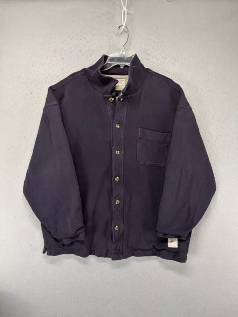 Abercrombie & Fitch Shirt Jacket Shacket Mens Medium Blue Heavy Cotton Pockets *