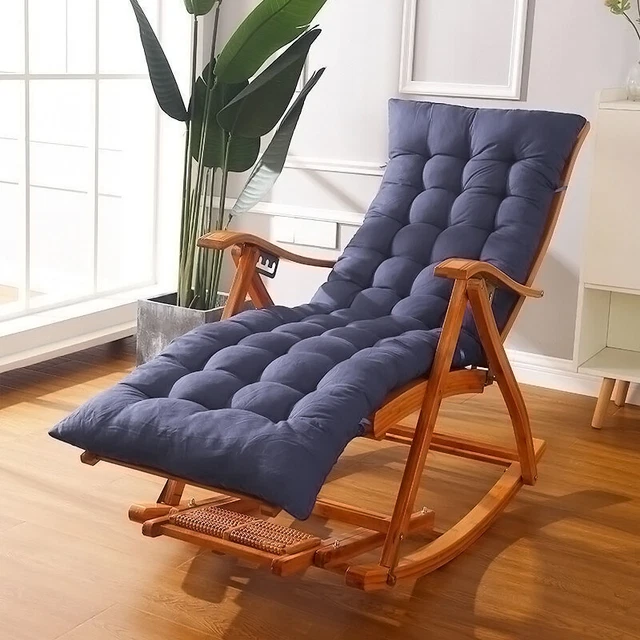 160cm Sun Lounger Cusion Garden Rocking Chair Soft Cushions Replacement Not-slip