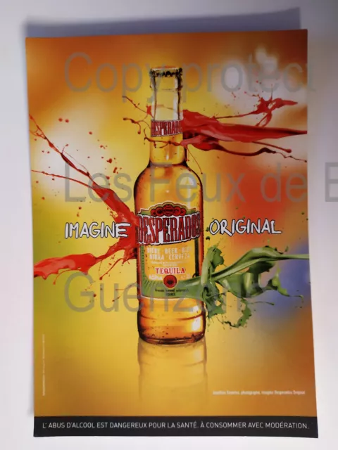 PUBLICITE ADVERTISING 094 2010 DESPERADOS RED bière TEQUILA GUARANA