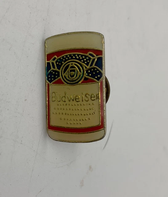 BUDWEISER BEER CAN Vintage Hat Pin Enamel Lapel 14.85 PicClick
