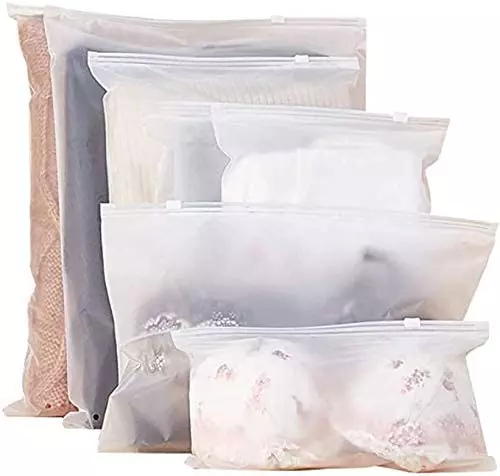 [20 Pack] Travel Storage Bags, Hospital Bags Maternity 5 Size Frosted Zipper