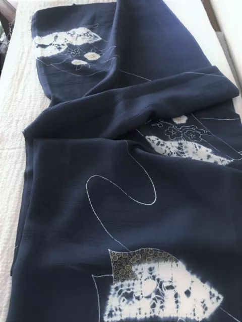 @@170 cmx 35 cm  Japanese kimono silk fabric/quilting fabric/  tie-dyeing L84