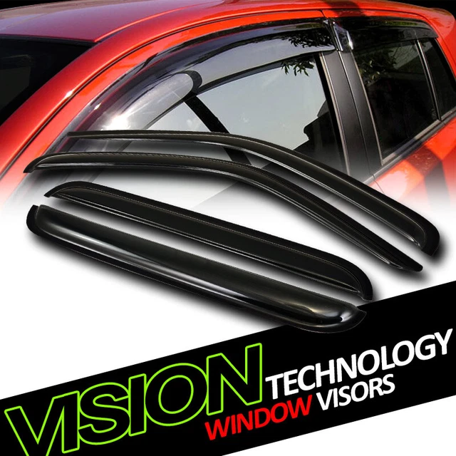 Rain/Wind Guard Dark Vent Shade Deflector Window Visors 4Pc For 02-07 Liberty Kj