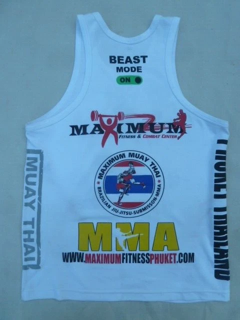 Gilet Muay Thai Fight Gear MMA Logo medio da uomo sul davanti