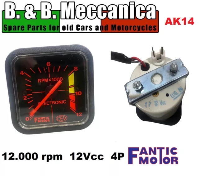 Compte-Tours Électronique Cev Fantic Motor 12 Volt Vcc Continue 4 Poli (AK14)