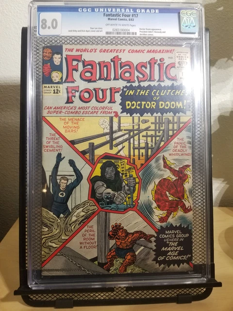 Fantastic Four 17 CGC 8.0 Dr Doom 1963 Stan Lee Jack Kirby Classic JFK Ant-Man