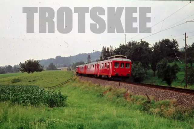 35mm Slide SWITZERLAND RHB Rorschach Heiden Bergbahn Electric Railcar 24 1972