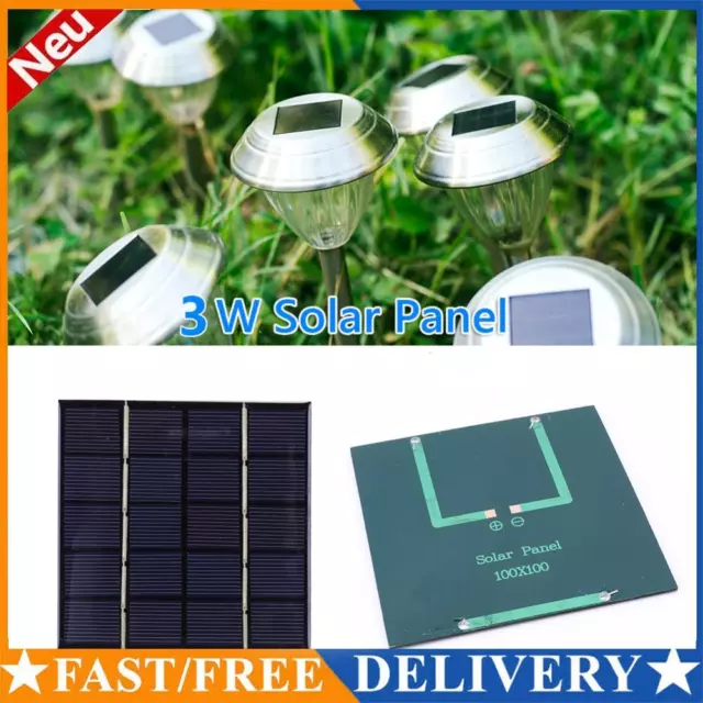 3W 5V Solar Cell Panel Solar Panel Charger Photovoltaic Cells for Solar Light