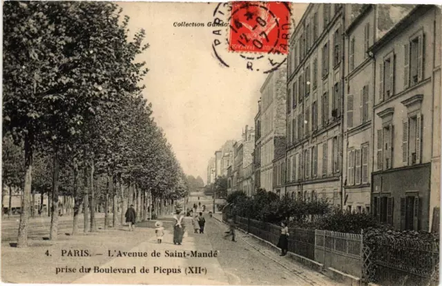 CPA AK PARIS 12e L'Avenue de St-Mandé prise du Boulevard de Picpus (673491)