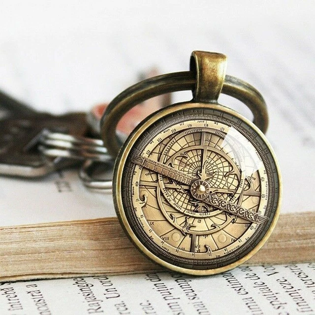 Boussole Vintage (IMAGE) Porte-clés, Randonnée, Voyage, Camping Cadeau...