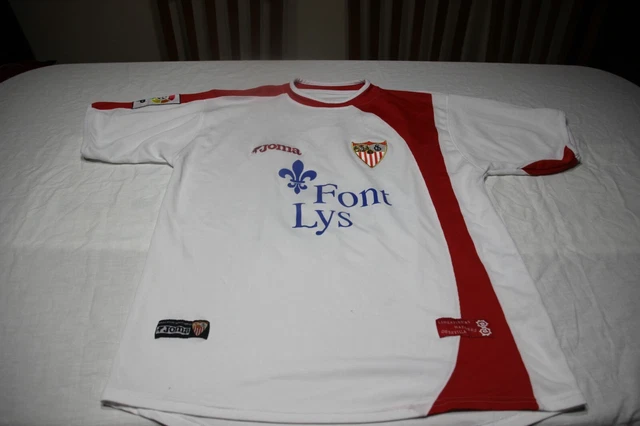 T-Shirt Vintage Sevilla FC Joma T/L Publicité La Gitana Font LYS 8