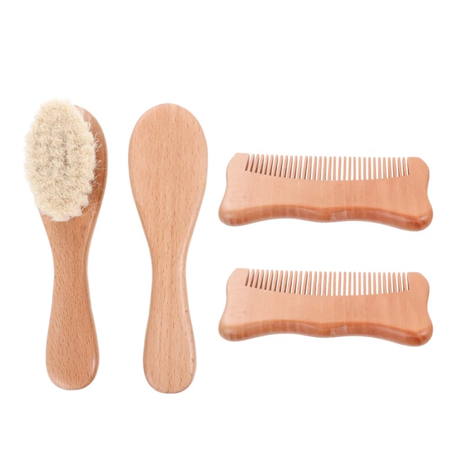 Wool Brush Wooden Toddler Baby Registry Gifts Hair Comb Massage