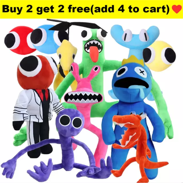 AVCXEC 2 Piece Rainbow Friends Chapter 2 Plush, Rainbow Friends Plush  Chapter 2 Cyan and Yellow