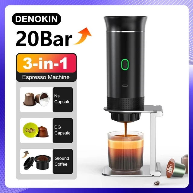Cafetière Portable Rechargeable Mini, Machine à Café à Capsules Automatique avec USB pour Maison Voyage Bureau Camping Cafetière Portable Rechargeable Mini, Machine à Café à Capsules Automatique avec USB pour Maison Voyage Bureau Camping