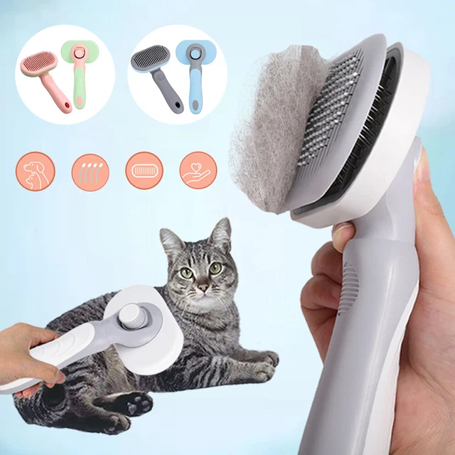Pet Dog Cat Brush Self Cleaning Slicker Brushes for Shedding Grooming Removes US