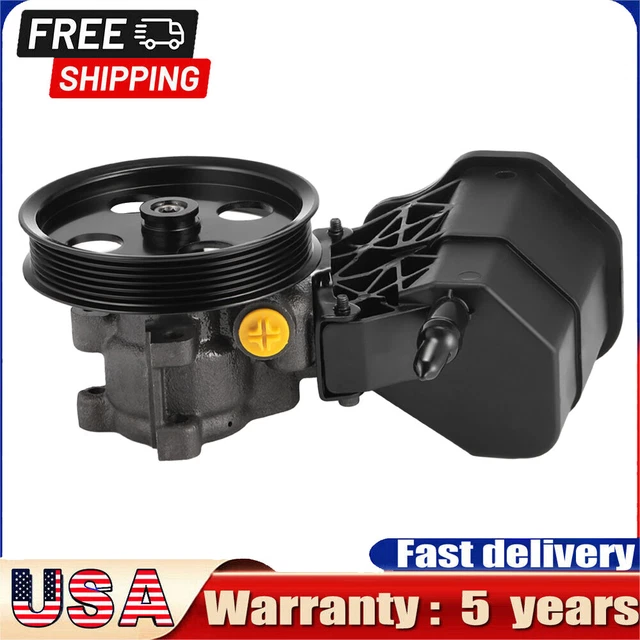 POWER STEERING PUMP With Pulley & Reservoir For Dodge Ram 4.7L Durango