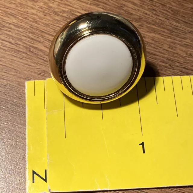 Amerock USA BP76244-W3 Brass & White Ceramic Medallion Cab Door Knob Pull
