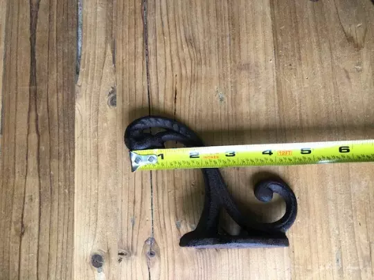 6 Cast Iron Rustic Victorian Style Coat Hooks Hook Rack Hall Tree Vintage Look 6