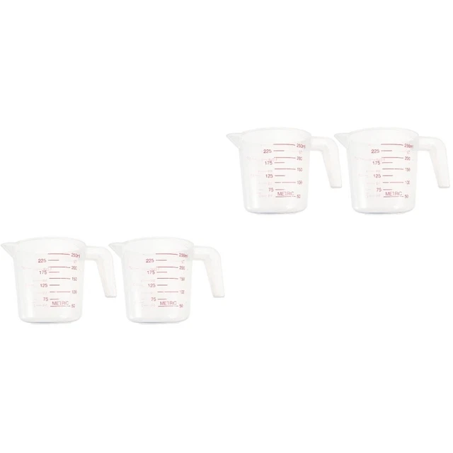 4 Pcs Bird Food Measuring Cup Parrot Feeding Measuring Cup Clear Kettle Pet