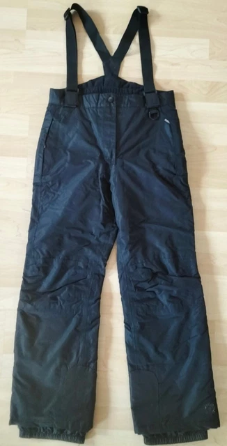 Gr. 146/152 crivit schwarze Skihose Schneehose Ski Schlitten Wintersport warm 2