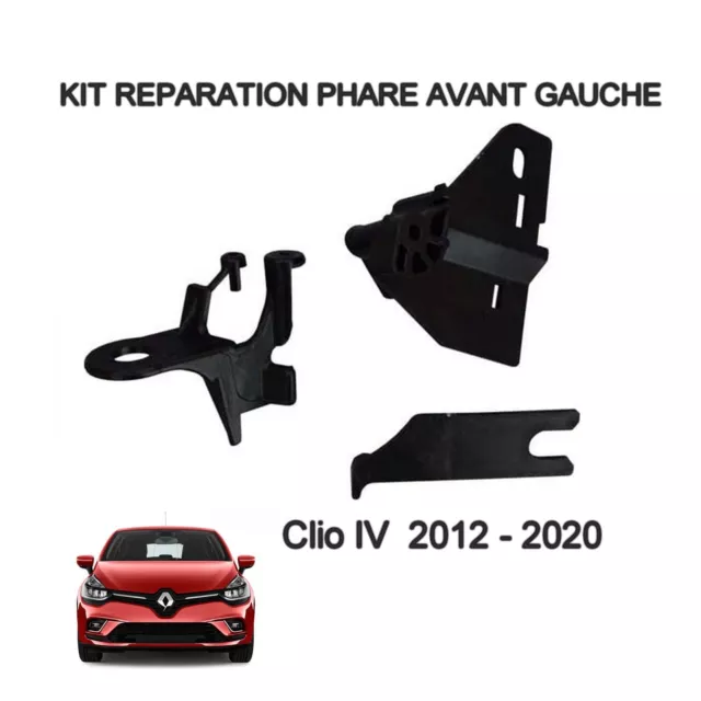 Kit de réparation de boîtier de phare avant côté gauche pour Renault Clio 4, MK4