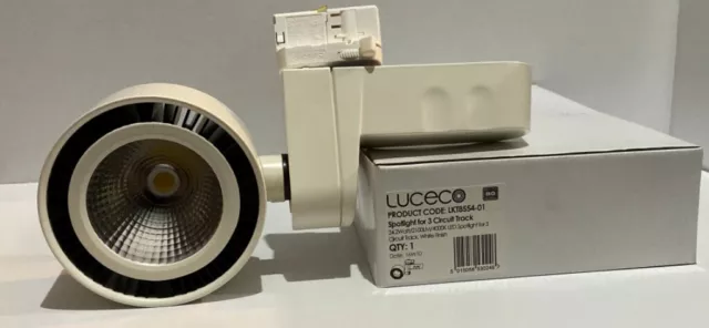 Luceco LED 24W Cool White 230V Mains 3 Circuit Display Track Spot Light Ceiling 3