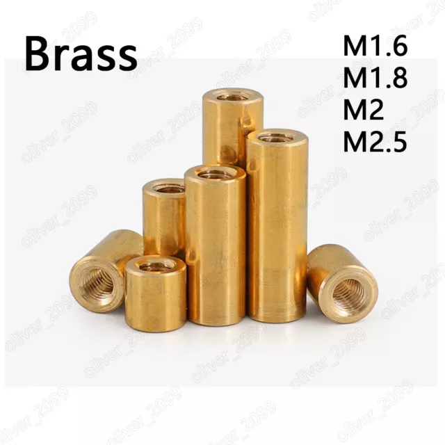Brass Lengthen Round Nuts Standoff Spacer Pillar M1.6 M1.8 M2 M2.5