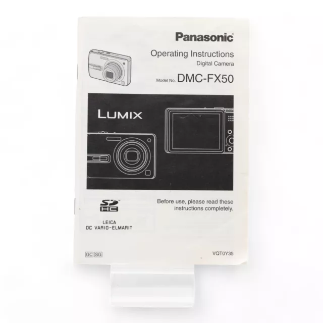 Panasonic DMC-fx50 Instruction User Instructions