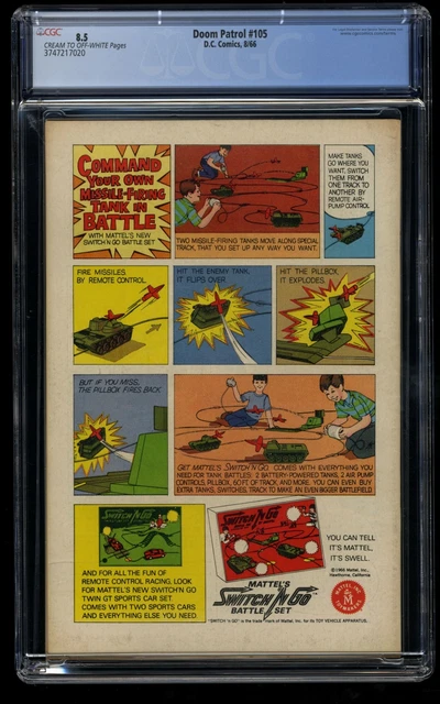 Doom Patrol #105 CGC VF+ 8.5 Beast Boy! Mento Elasti-Girl! DC Comics 1966 2
