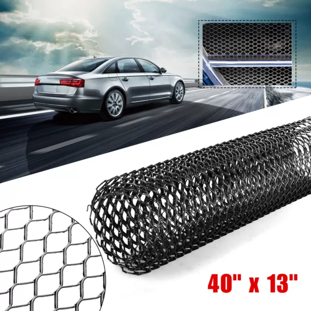 40x13" Car Black Grille Mesh Net Sheet Aluminum Rhombic Auto Grill Universal US