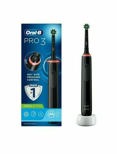 Oral-B Pro 3 3000 CrossAction Spazzolino elettrico - Onice nero