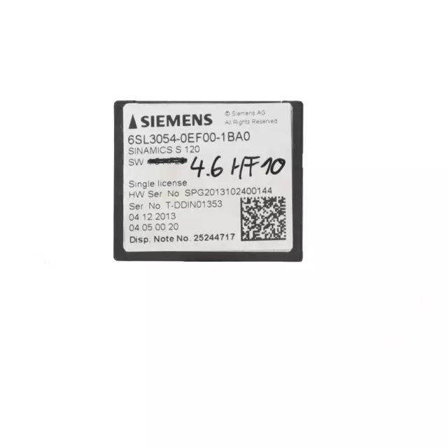 Siemens Sinamics S120 Compact Flash Card 6SL3054-0EF00-1BA0