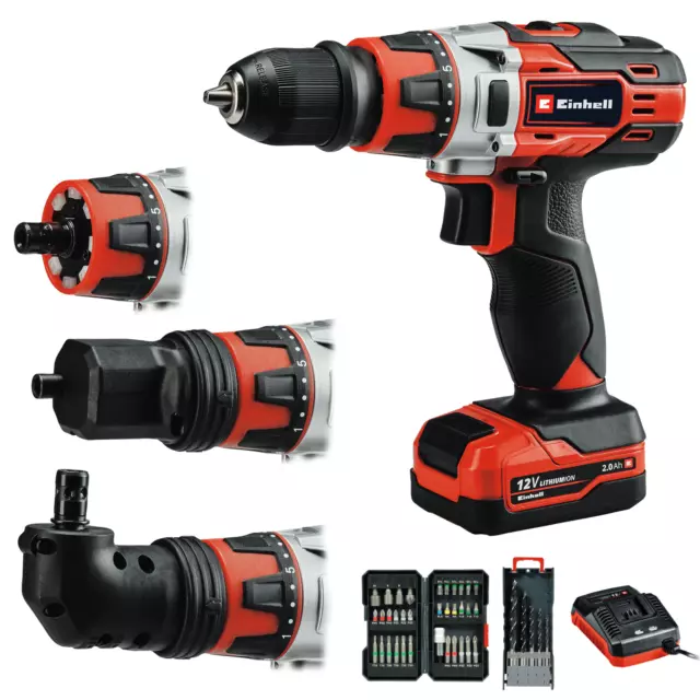 Einhell Cordless Drill Driver 12V 30Nm With 39pc Drill Set 2Ah Battery & Charger