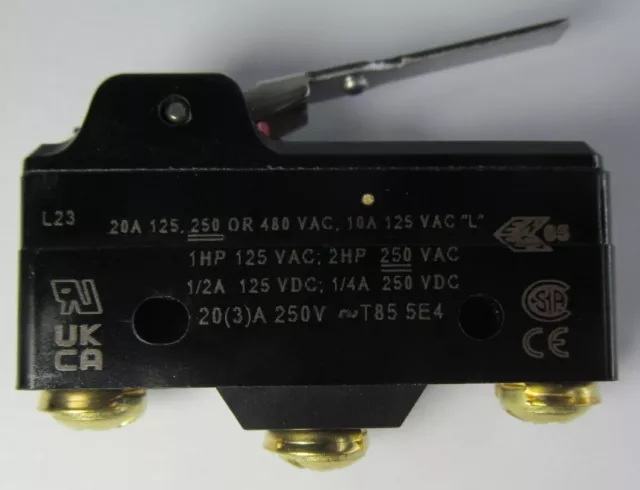 Honeywell Ba-2Rv340-A4 Large Basic Snap Action Micro Switch 20A 125V/250V/480V