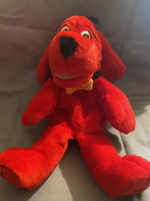 Vintage Clifford the Big Red Dog Hand Puppet Plush Stuffed Animal Toy - NO SOUND