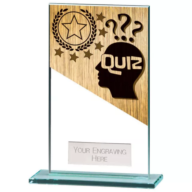 Quiz Trophies Mustang Quiz Glass Trophy Quiz Night Awards 5 sizes FREE Engraving