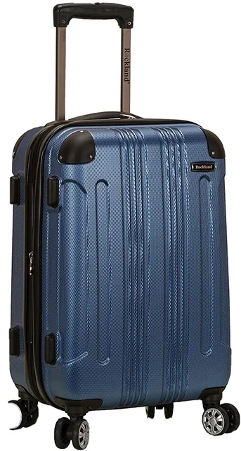 Rockland London Hardside Spinner Wheel Luggage Silver Carry-On 20-Inch