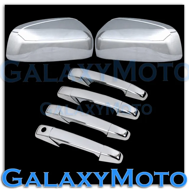 07-13 Chevy Suburban+Tahoe+Avalanche Chrome Mirror+4 Door Handle NO PSG KH Cover