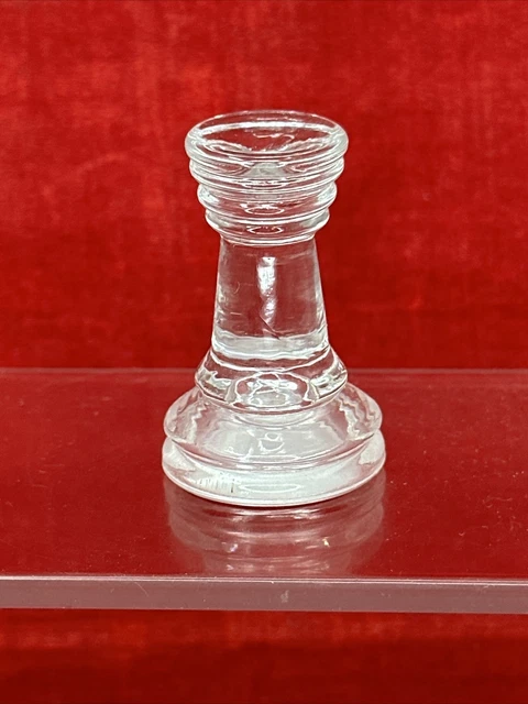 CLEAR GLASS ROOK Chess Piece from Limited Edition Pavilion Game $5.24 ...