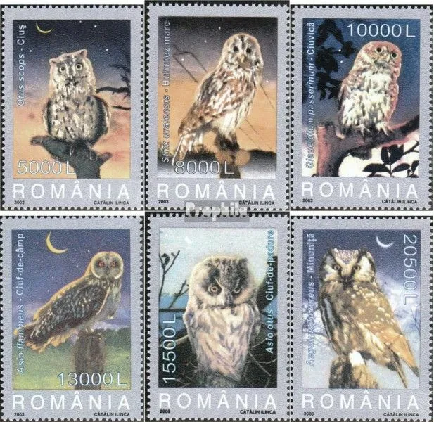 Rumänien 5729-5734 (kompl.Ausg.) postfrisch 2003 Eulen